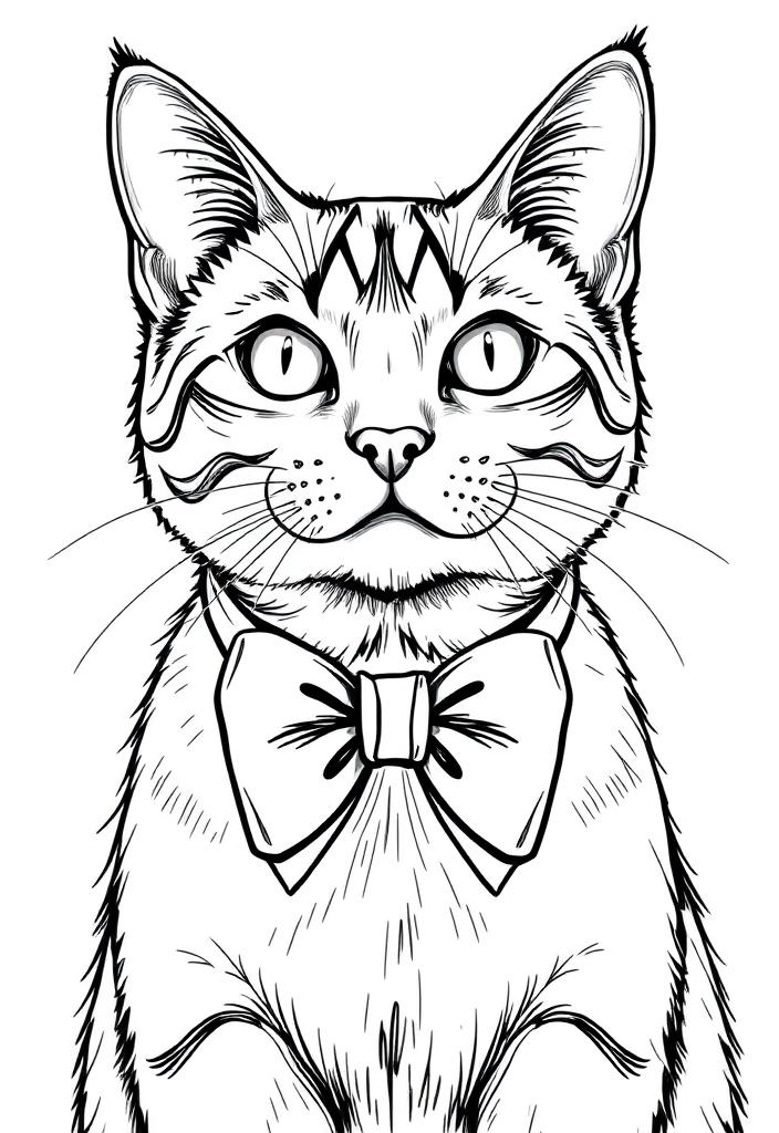 Cat wearing a bow tie