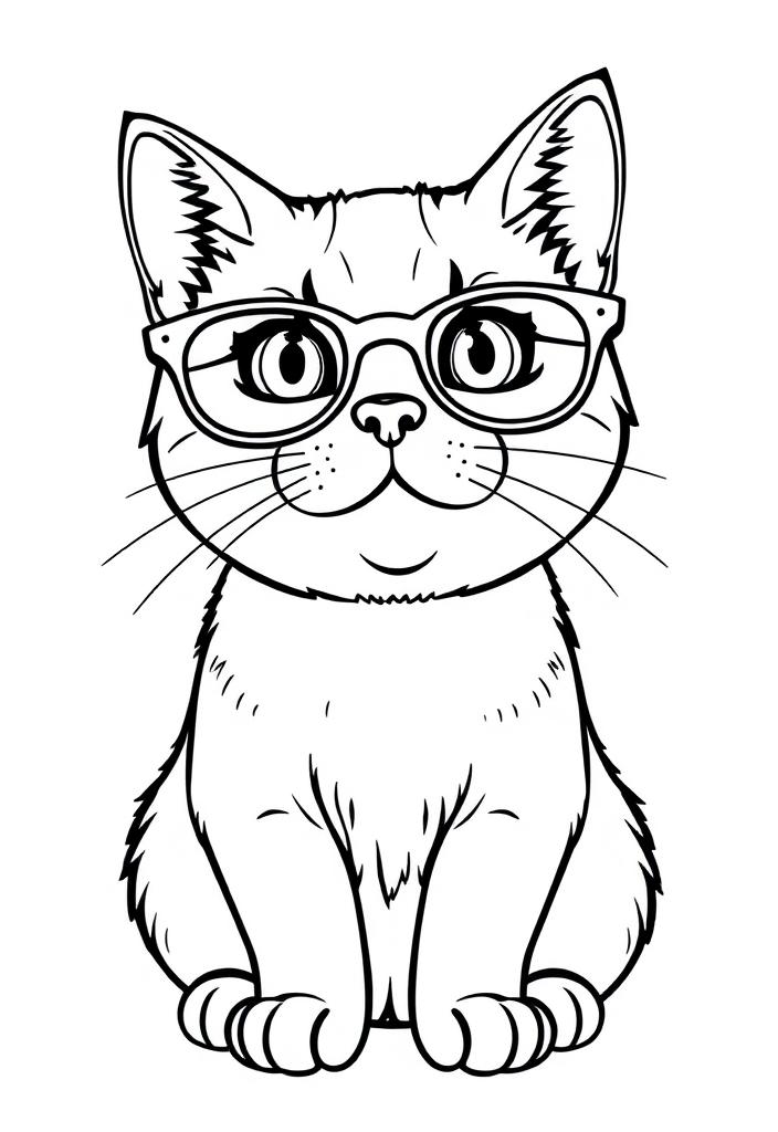 Cat wearing glasses