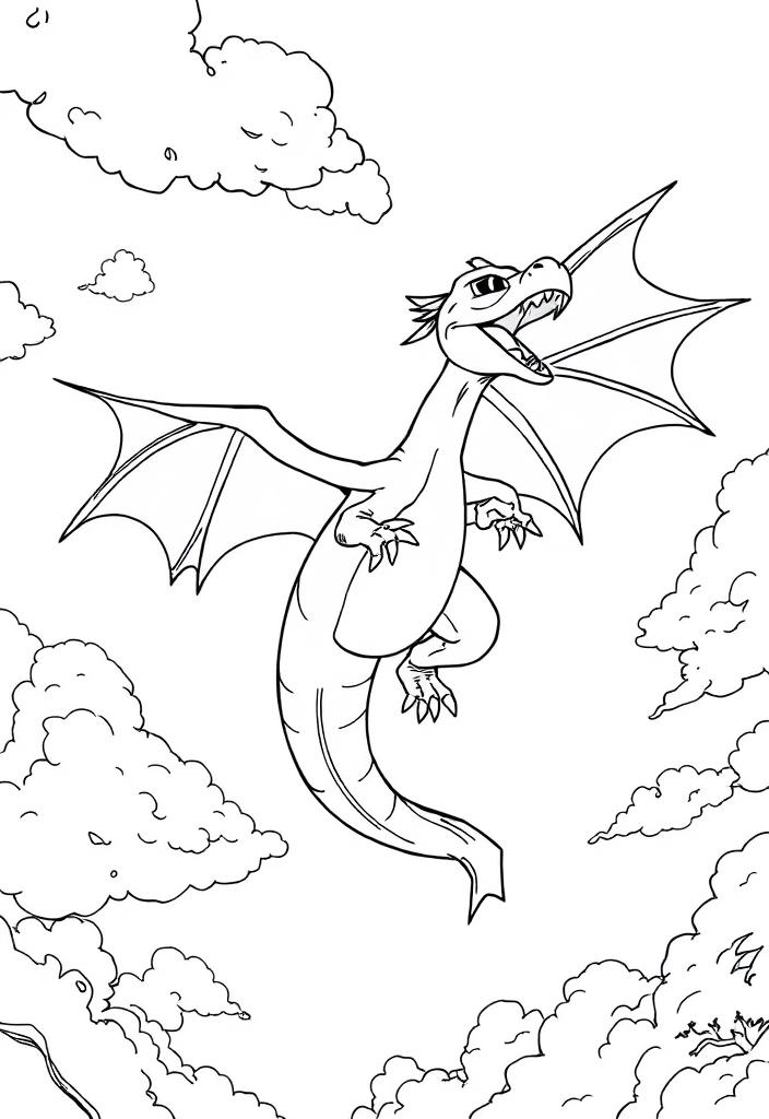 Charizard flying in the sky