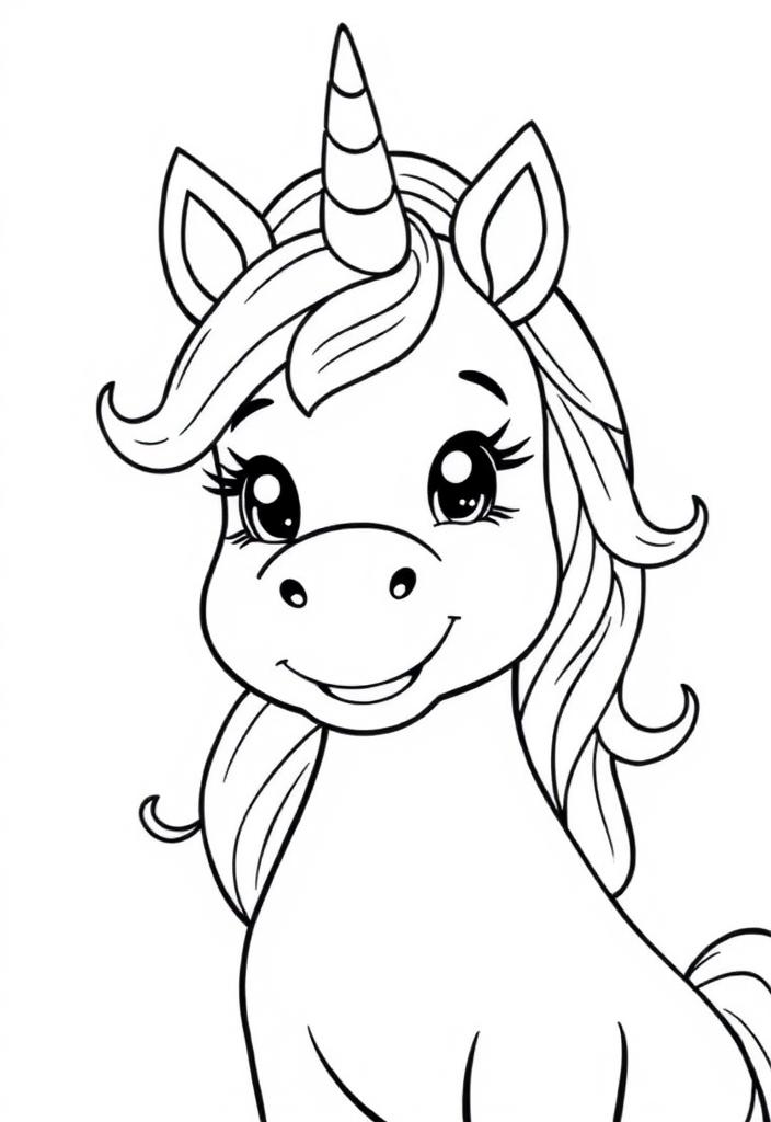 Cute Smiling Unicorn