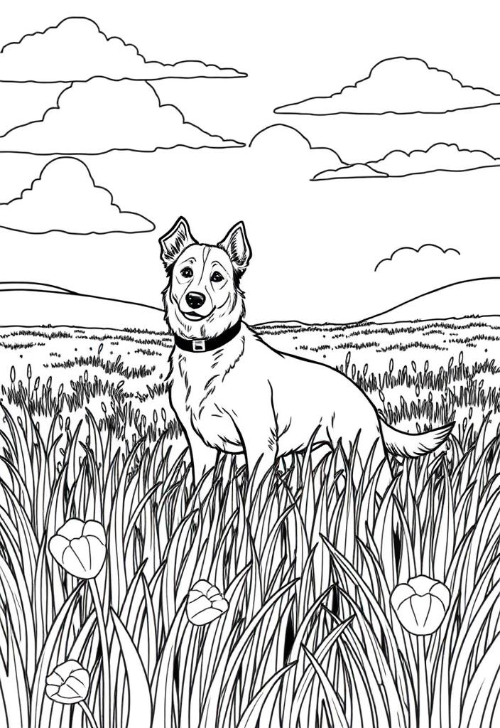 Dog in a Field