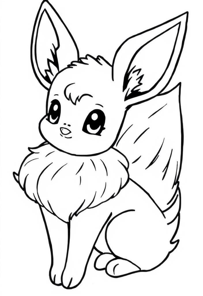 Eevee with its fluffy tail