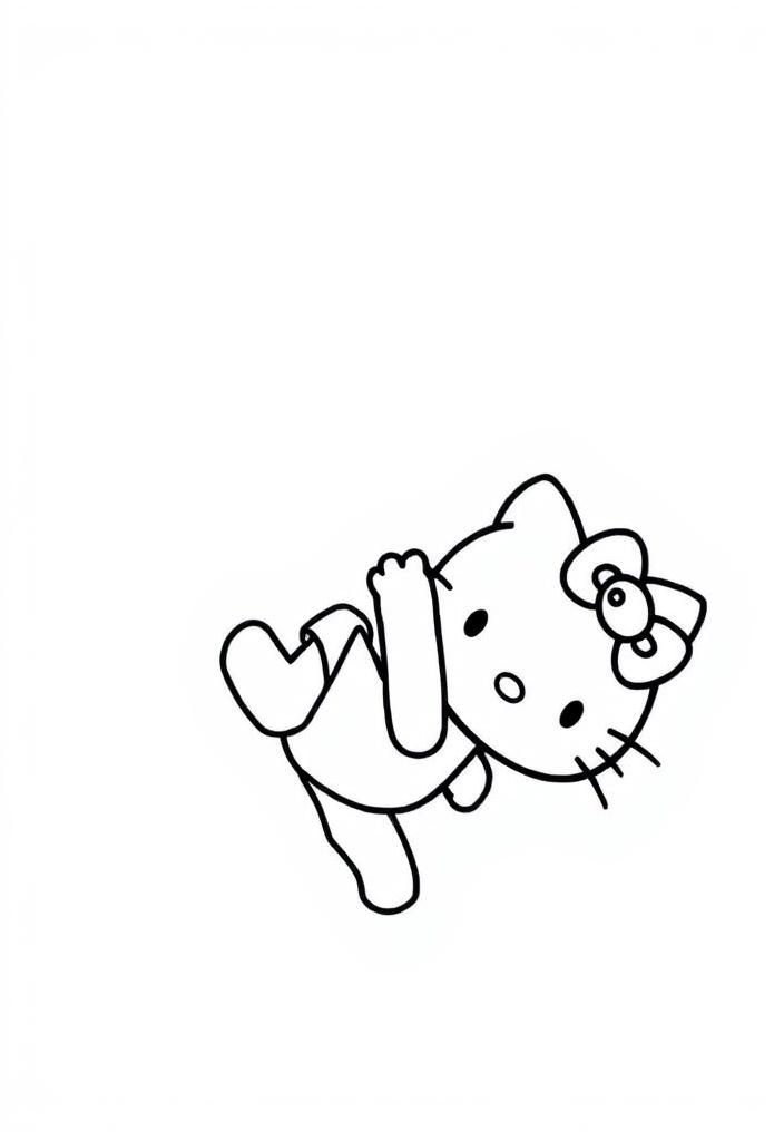 Hello Kitty Doing Gymnastics