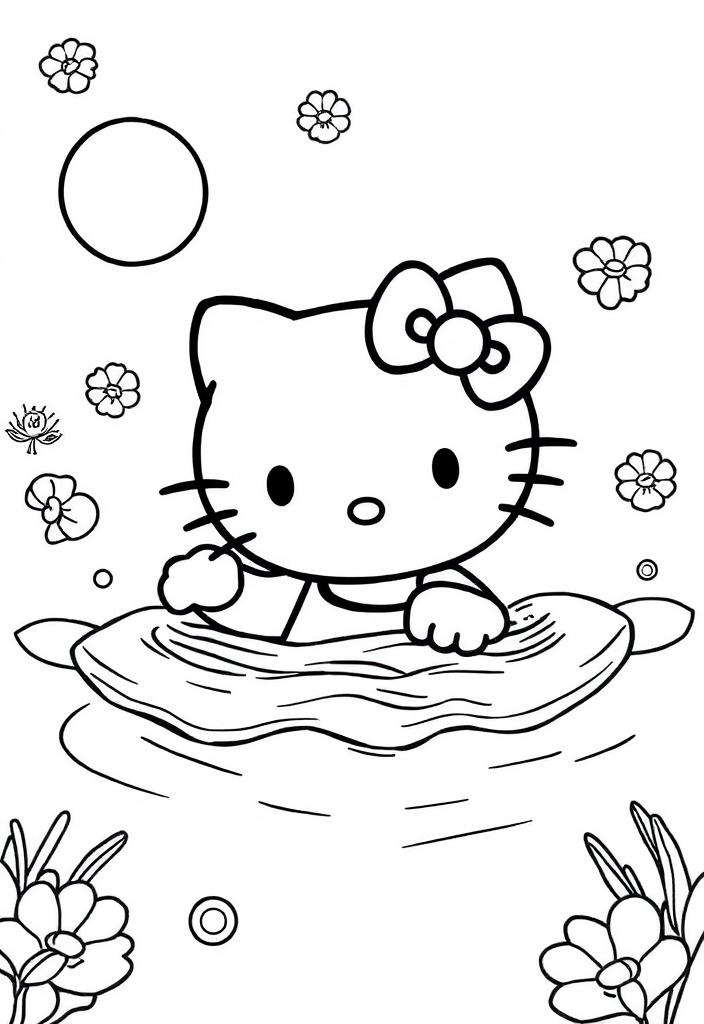 Hello Kitty Goes Swimming