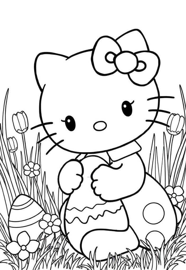 Hello Kitty with Easter Bunny