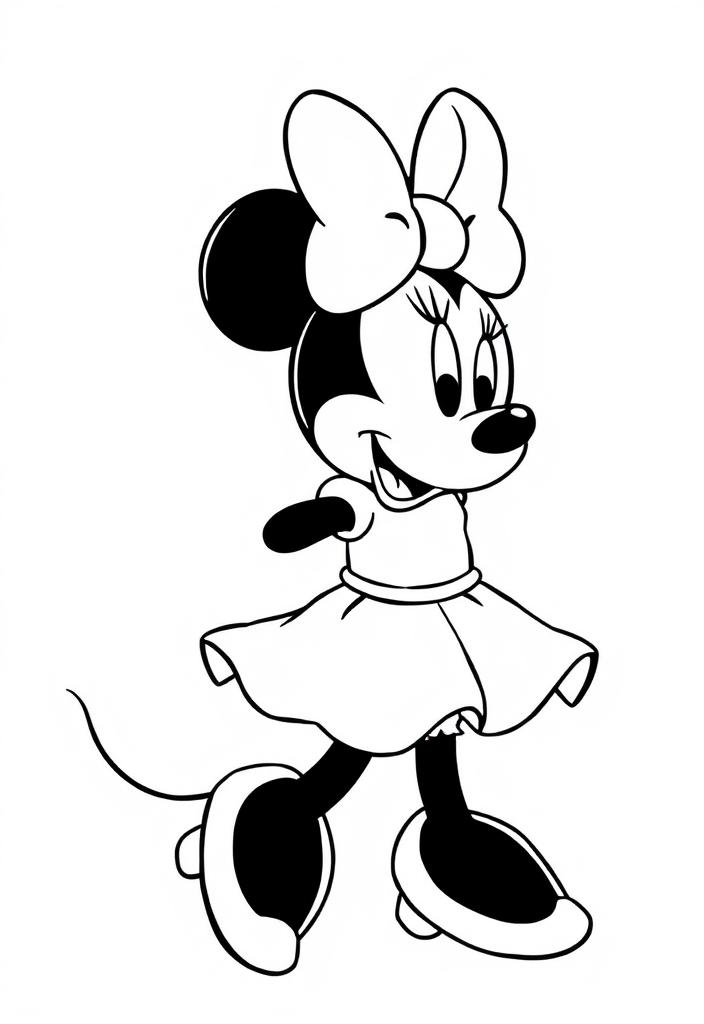 Minnie Mouse in a pretty dress