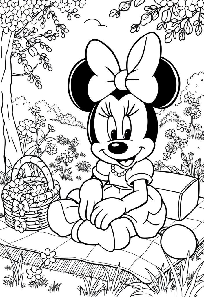 Minnie Mouse on a picnic