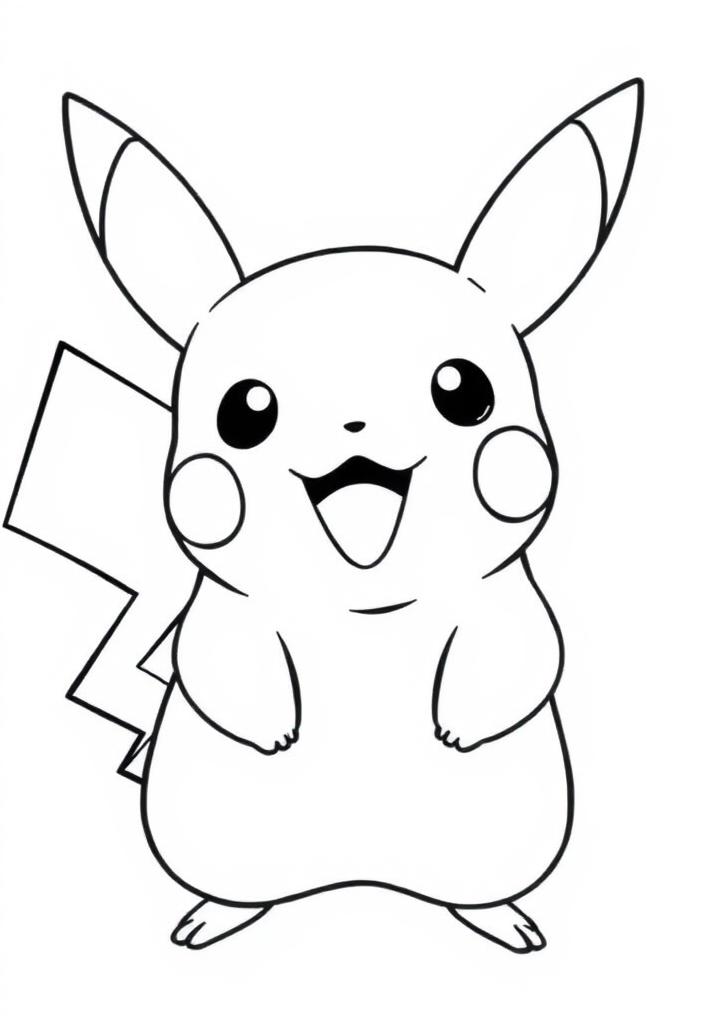 Pikachu with a big smile