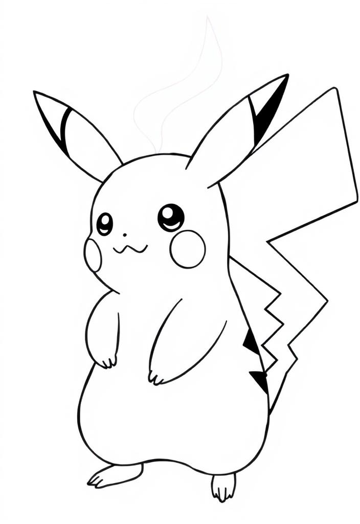 Pikachu with a glowing tail