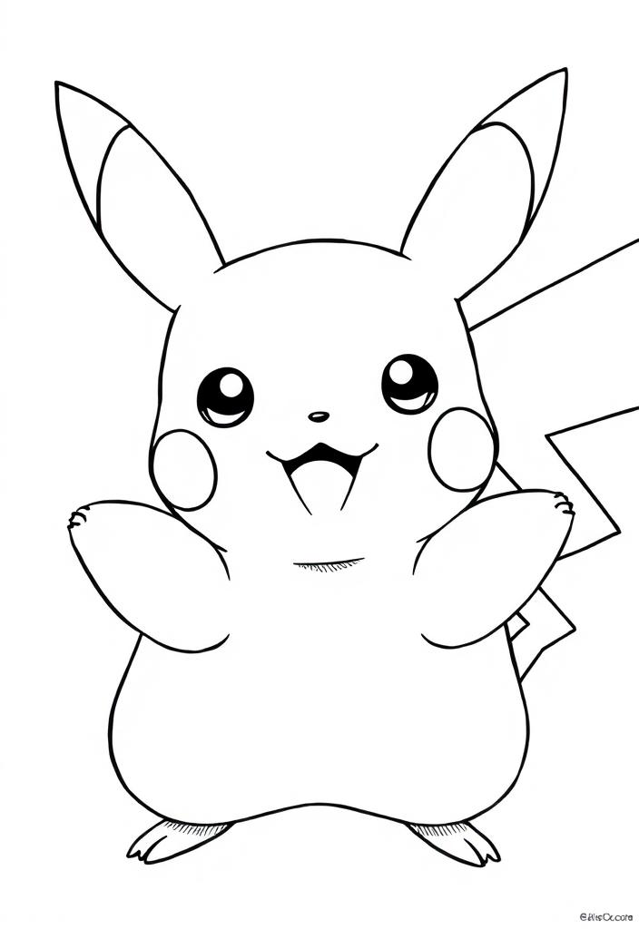 Pikachu with a happy face