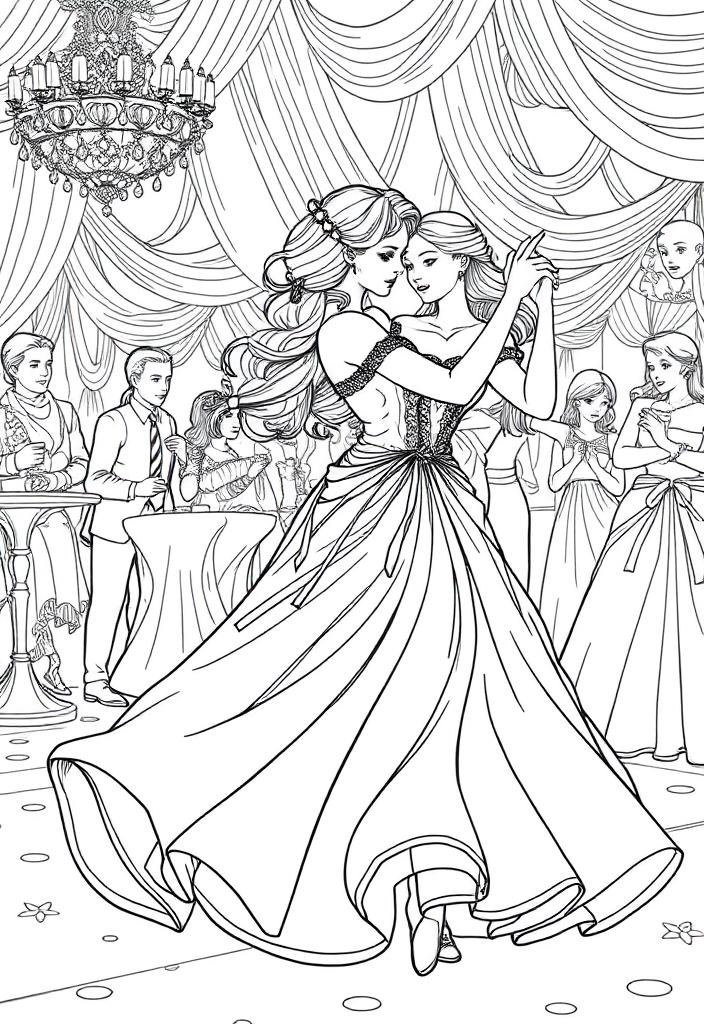 Princess dancing at a ball