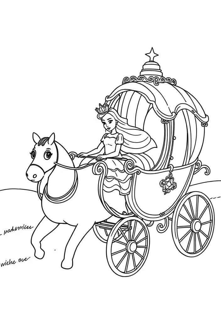 Princess riding a carriage