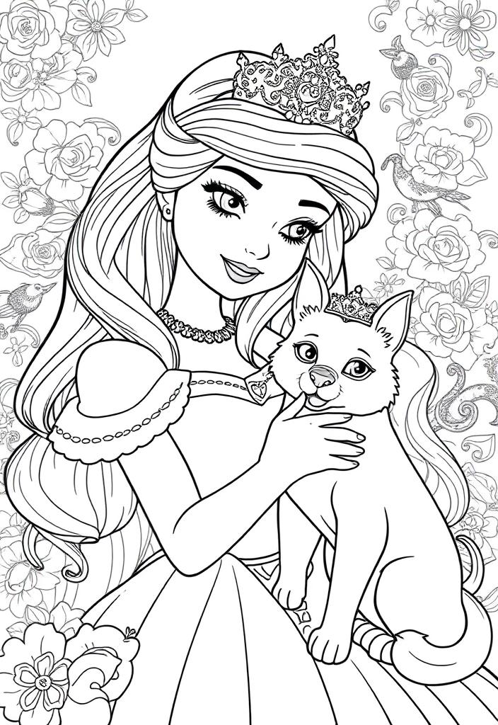 Princess with her royal pet