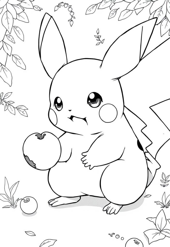 Raichu eating a berry