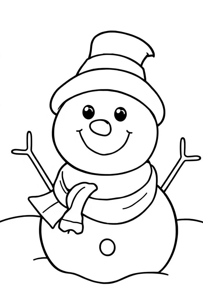 Snowman with a smiling face