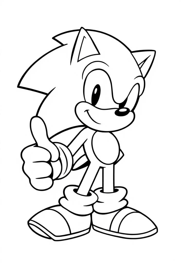 Sonic giving a thumbs up