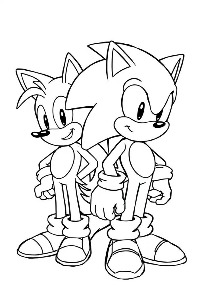 Sonic next to Tails