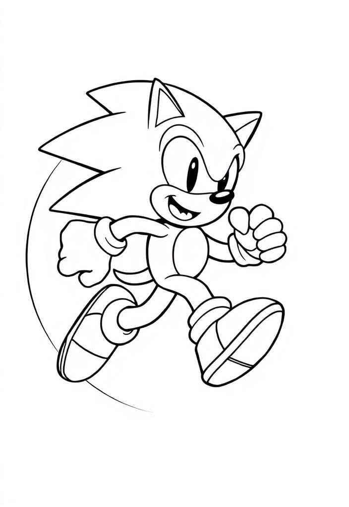 Sonic running through a loop