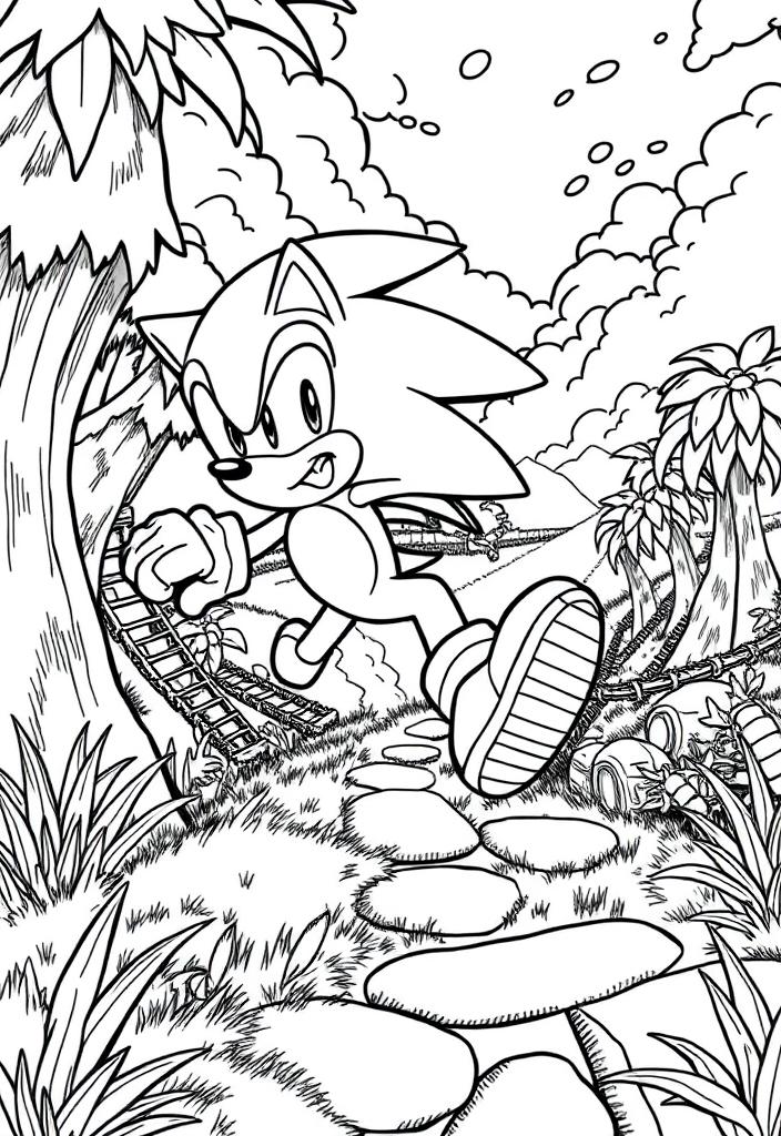 Sonic running through Green Hill Zone