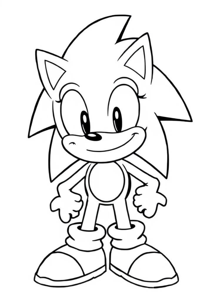 Sonic with a big smile