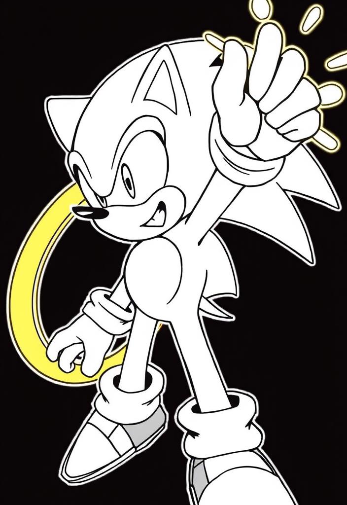 Sonic with a golden ring