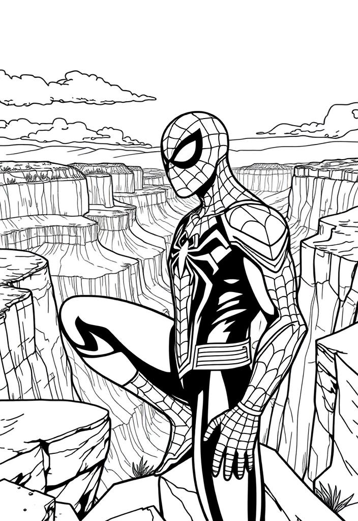 spiderman at the grand canyon