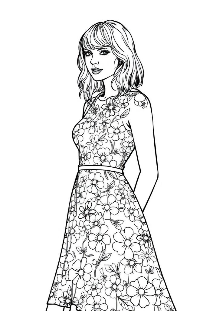 Taylor Swift in a floral dress