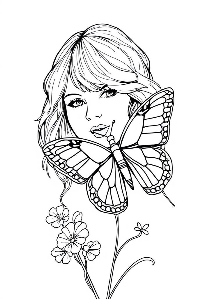 Taylor Swift with a butterfly