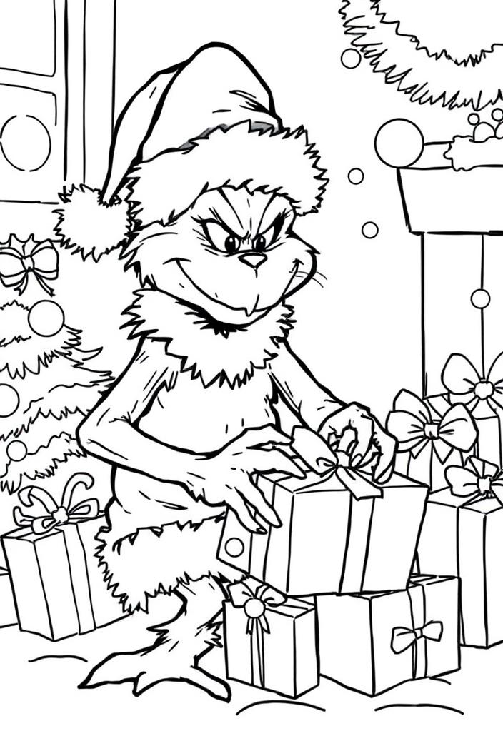 The Grinch stealing Christmas presents