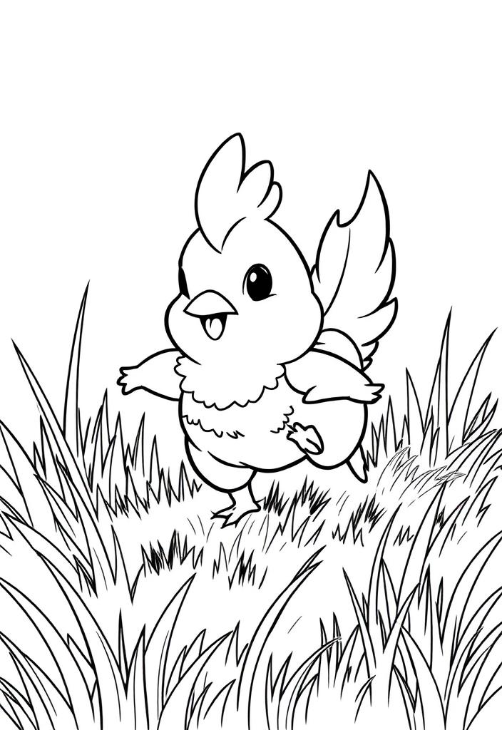 Torchic running in the grass