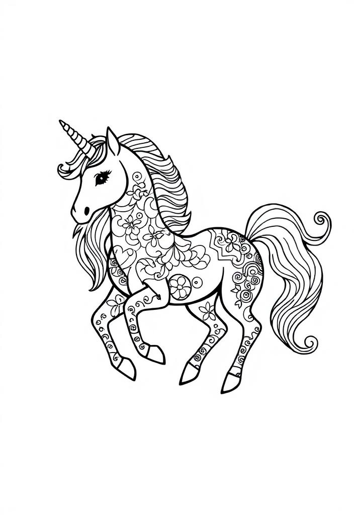 Unicorn Zentangle